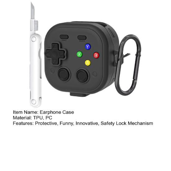 Kopfhörerhülle für Galaxy Buds 4 Pro Ohrhörer Schutzhülle Tragetasche Lustiges Spielkonsolen-Design Hartschalenabdeckung mit Schlüsselanhänger für Jungen Männer