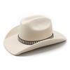Western Cowboyhut Herren Lässiger Vielseitiger Retro Beige Wollzylinder Damen Bühnen Jazzhut
