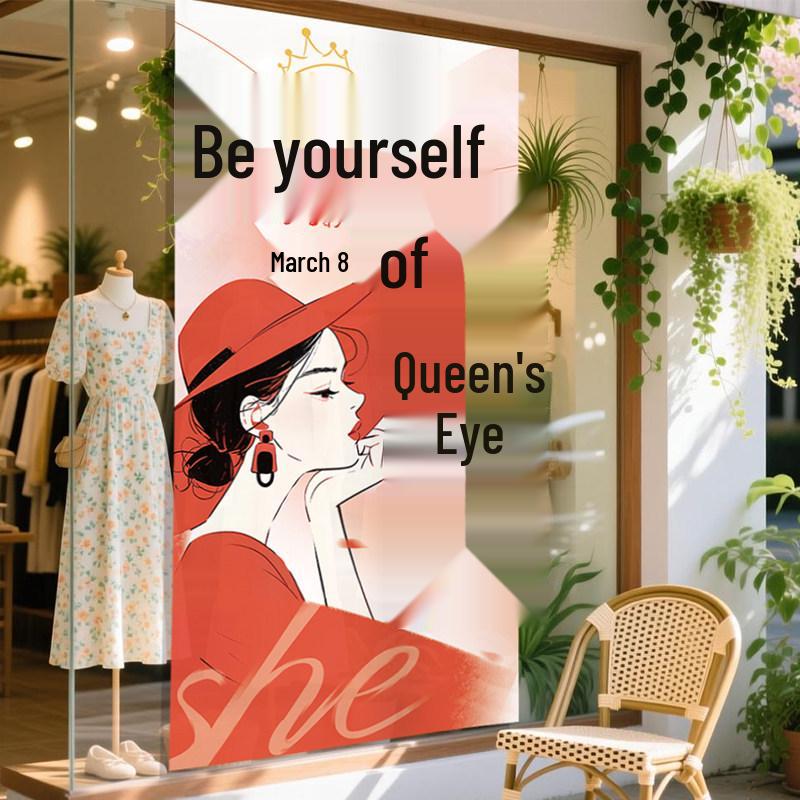 Women s Day Banner: Elegant Mall Window Display for Goddess Festival Her Power E Small