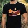 Men's T-Shirt Landscape Art Motif Cotton Size XS To 5XL