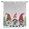 Xmas Winter Snow Flake Gnome Sheer Curtains Home Window Decorations Sheer Fabric Tulle Curtains For Living Room Bedroom Kitchen