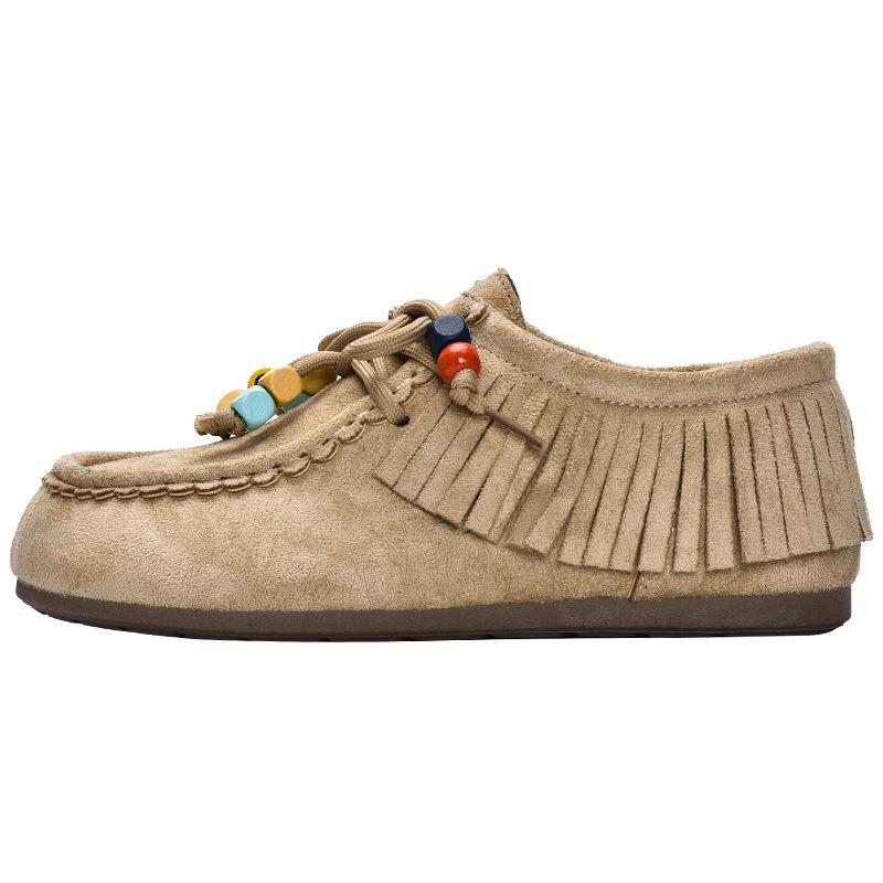 New Product Hot Sale Autumn New Retro Tassel Heightening Versatile Soft Sole Casual Shoes 5266