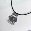 Sterling Silver Lotus Tassel Pendant - Women's Retro Style Jewelry