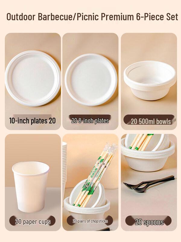 ZISIZ Eco-Friendly Disposable Bagasse Plates