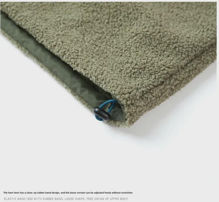 Pánská zimní outdoorová mikina pulovr z teddy fleecu 76J61