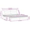 VidaXL Lit avec matelas crème 200x200 cm tissu, meuble de chambre à coucher, lit double, cadre de lit incurvé, sommier, lit 3208560