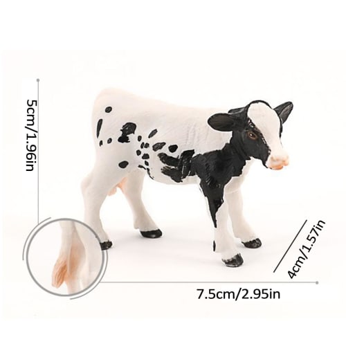 Cow Figurine | Realistic Holstein Cow Toy, Educational Learning Toy, Farm Toy, Cow Toy, Gift for Kids Ages 3+