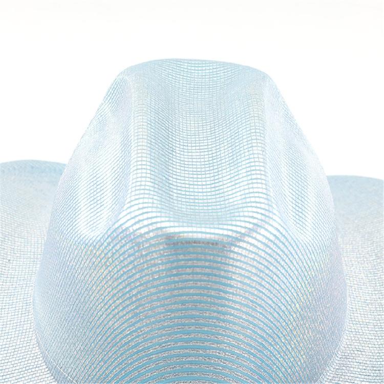 Fluorescence Western Hat Large Brims Knight Hat Cool Nightclub Hat Party Supply Large Brims Hat Shimmering Travel Sun Hat