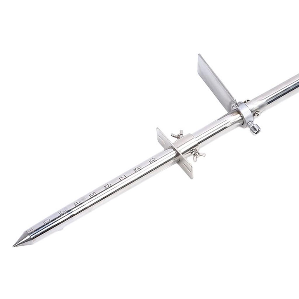 Půdní sonda Nerezová půdní sonda s nožním pedálem Ergonomická T rukojeť Sázecí nástroj 33,5 palce pro trávník zahradu farmu péči o rostliny