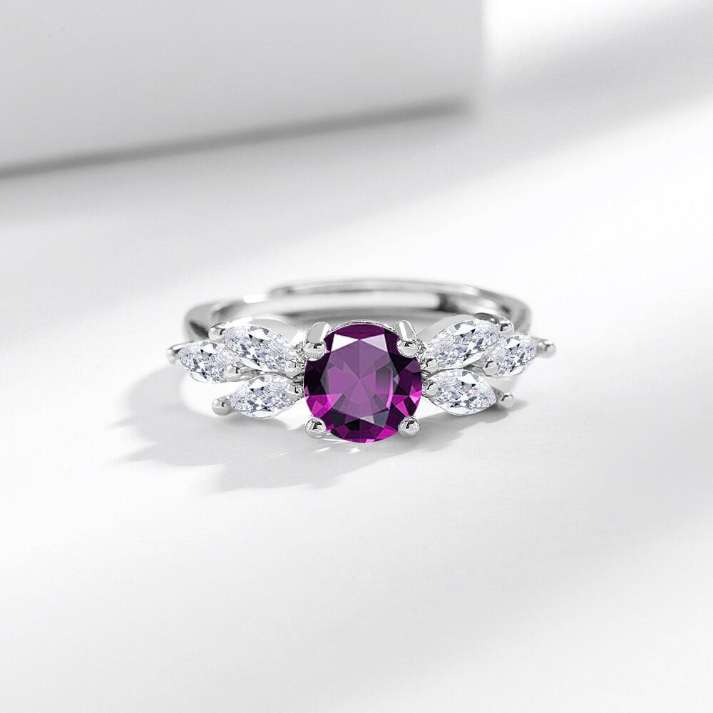 2026 Trendy Zircon Ring Women's High Sense Niche Temperament Open Index Finger Ring Light Luxury Retro Jewelry