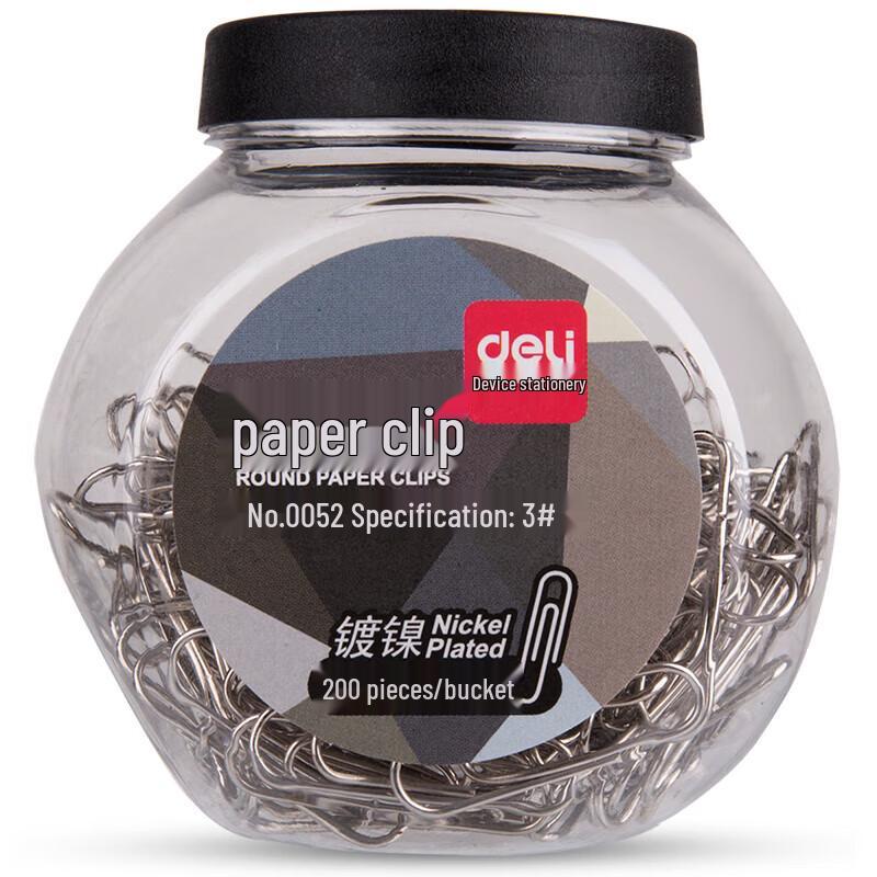 Deli Silver Metal Paperclips