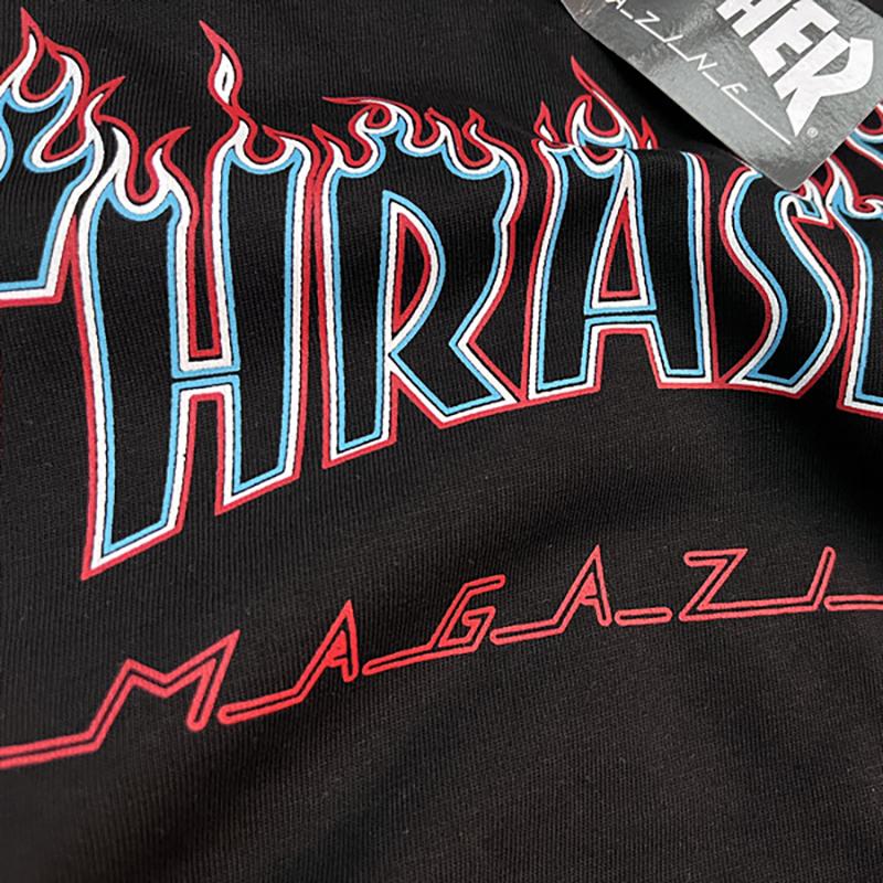 2027 Summer Thrasher Skateboard Magazine Letter Print T-Shirt Men Women Oversized Cotton Short Sleeve Casual Streetwear Tee Top