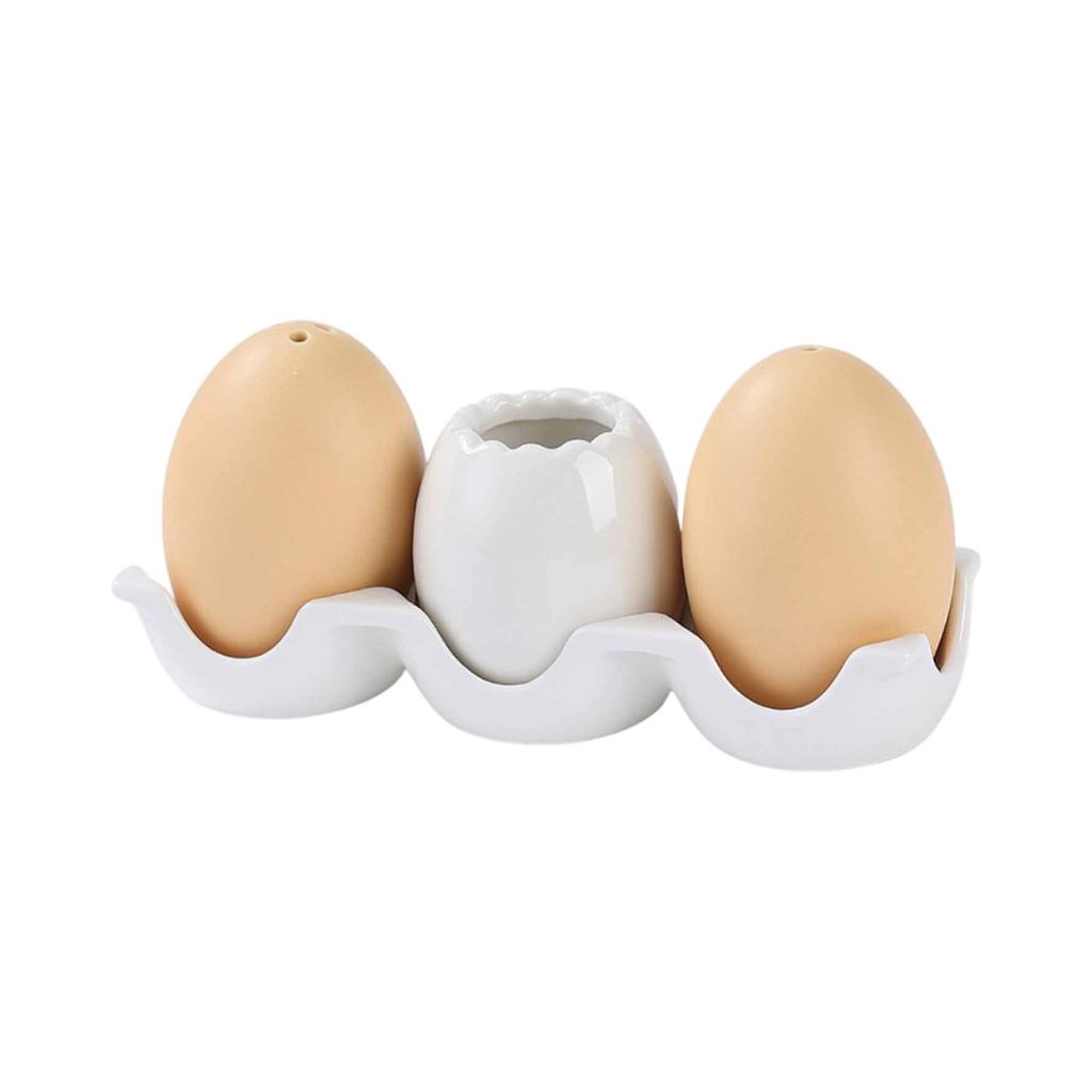 Egg,Shaped Ceramic Seasoning Bottles, ,Free Containers for Household, Kitchen, Restaurant & Hotel, Easy,Clean Condiment Jars