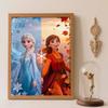 Diamond Art Painting Kit – Frozen Sisters Sparkle Craft, Home Wall Decor, Handmade Gift