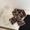 Soft Plush Scarf Windproof Cross Scarf Fashion Neck Wrap  Outdoor