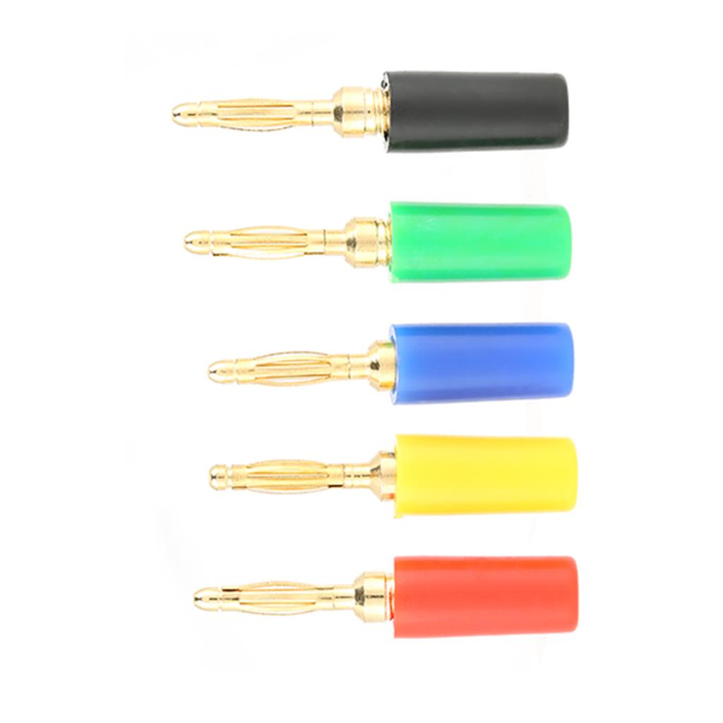 20 Pcs set 2mm Mixed Colors Banana Plug Jack Test Probes Connector For Amplifier