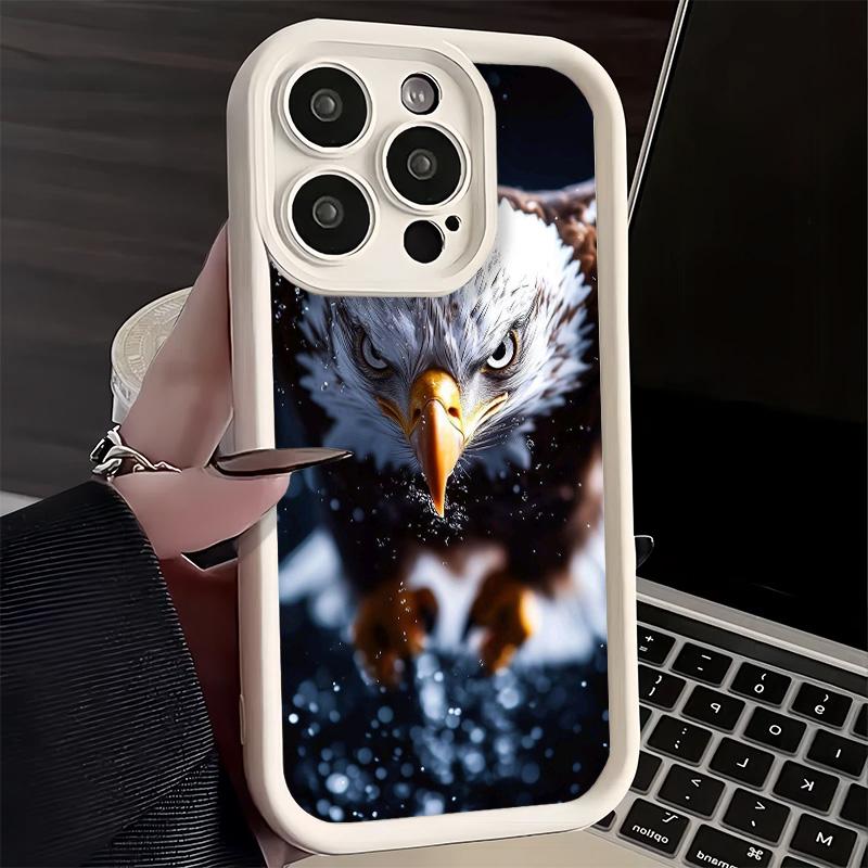 Phone Case for iPhone 17 Air 16E 15 16 Pro Max Bald Eagle Cool Cover 14 Plus 13 12 Mini Soft Shell Silicone Fundas