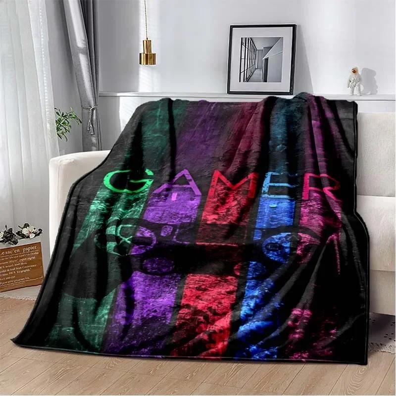 3D Cartoon Gamepad Children's Game Regional Blanket,Fashion Soft Cozy Living Room Bedroom Sofa Bed Travel Blanket Birthday Gift