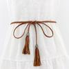 Ladies Bohemian Style Waist Belt Delicate Tassels Decors Braided Belt for Summer Dress Women Summer Seaside Waist Belt