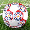 Logo de l'équipe nationale de football du Paraguay Ballon de Football Taille 5, Cousu à la Machine PVC, Durable & Très Rebondissant, Convient à Tous les Âges, Articles de Fan, Matches & Utilisation Extérieure.