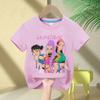 2025 Movie Crew Neck Cartoon Girls Boys Tee Kids T-shirt KPop Demon Hunters Print Fashion Casual Tops Casual Baby Girl Clothes