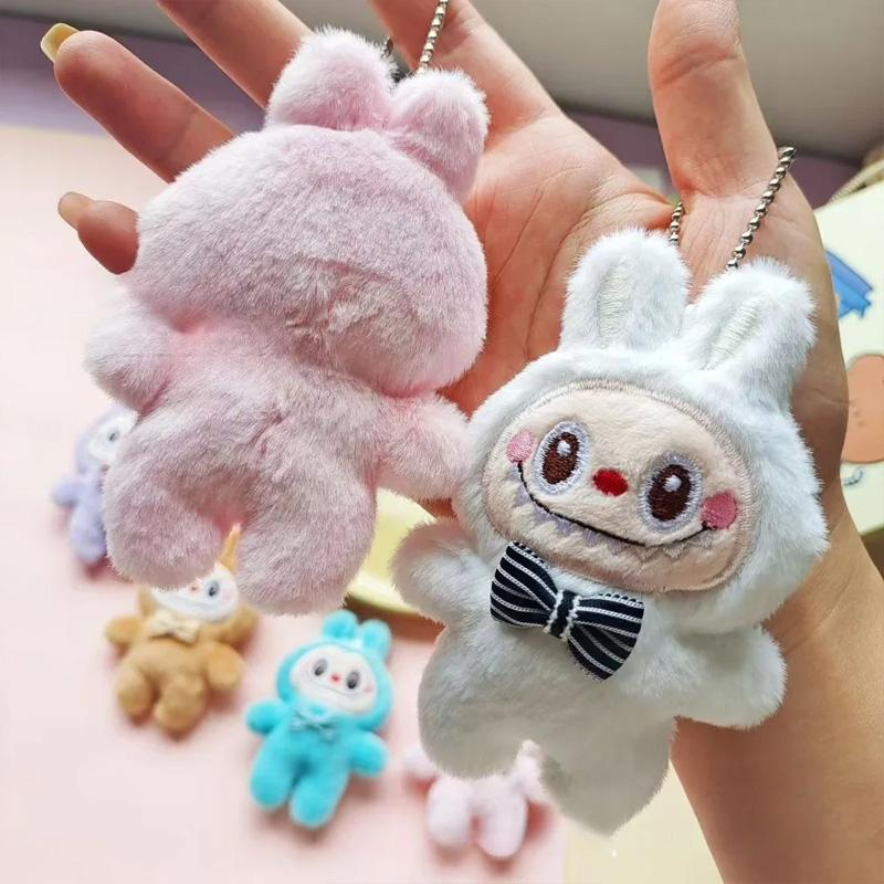 1PC Trendy Doll Cute Cartoon Rabbit Backpack Pendant Key Ring Holiday Gift Bag Pendant Plush Doll Keychain