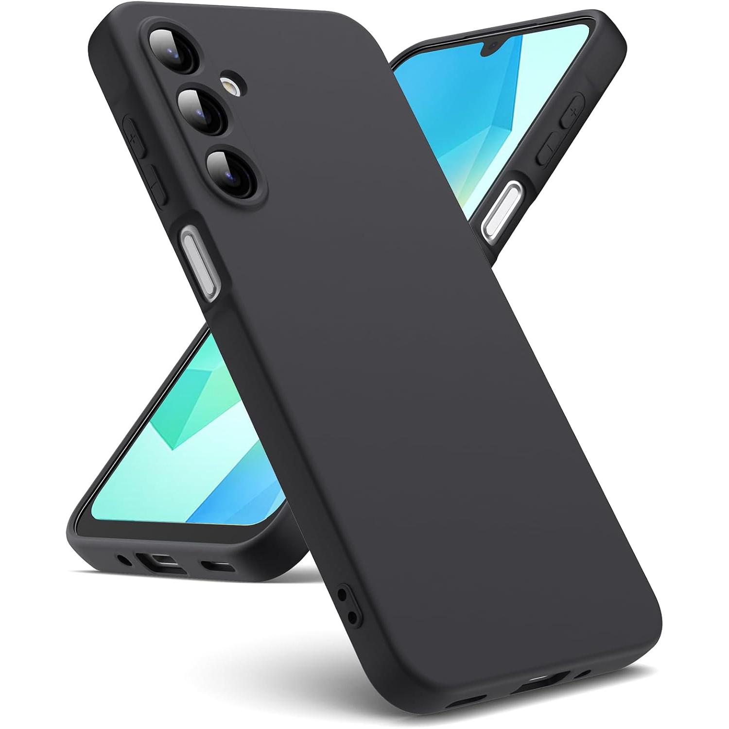 

Роскошный жидкий силиконовый чехол для Samsung Galaxy A56 A36 A26 A16 A06 A05 A05S A15 A25 A35 A55 A04 A04E A04S A14 A24 A34 A54 Мягкий резиновый чехол Чехол-бампер Samsung Galaxy A05S чёрный