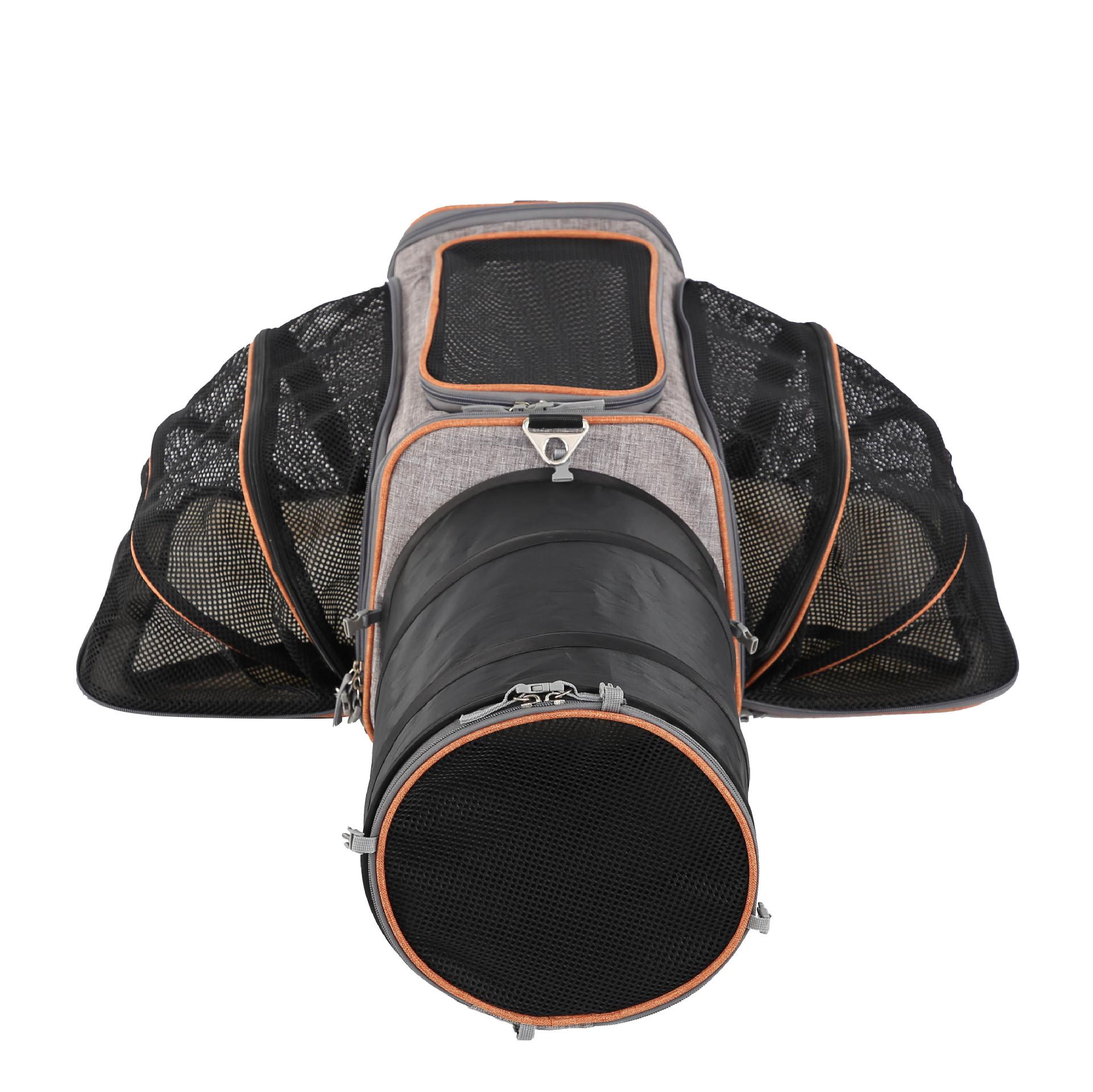 

Новая расширяемая сумка для домашних животных с двойным отверстием, портативная складная сумка для домашних животных для использования на открытом воздухе, уличная сумка для кошек, сумка для домашних животных