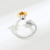 Adjustable Open Spinner Ring For Women With Zircon Stress Relief Anxiety Soothing Jewelry Rotatable Band Gift