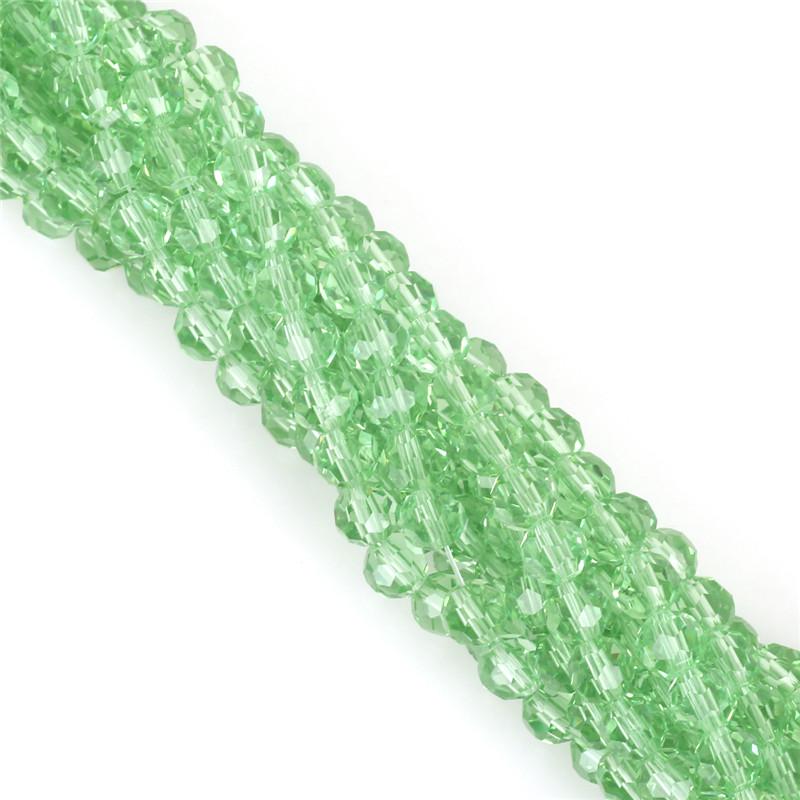 100Pcs Glass Balll Beads Rondelle Faceted Crystal Beads for DIY Jewelry Necklace Bracelet
