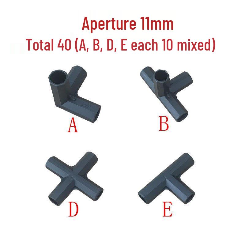 Right-Angle Three-Way Greenhouse Heating Tent Connector for Gardening Tools.