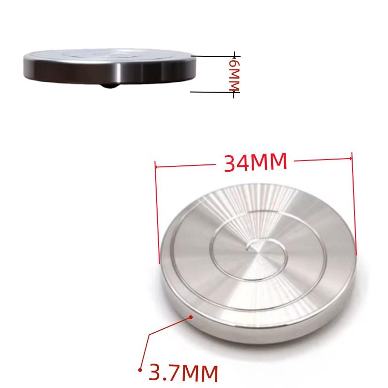 Edc Stainless Steel Desktop Coin Decompression Gyro Good Luck Fun Pocket Toy Adult Rotating Gyro For Stress Relief