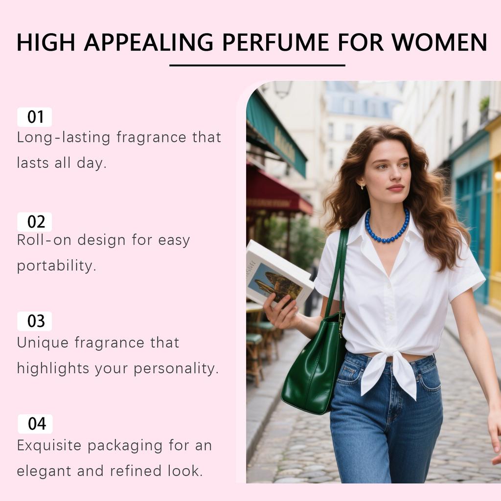 Perfume For Women, Perfumes To Attract Men, Perfume Roll-on Oil, Unique Scent,easy To Carry, Unleash Your Alluring Charm(10ml)