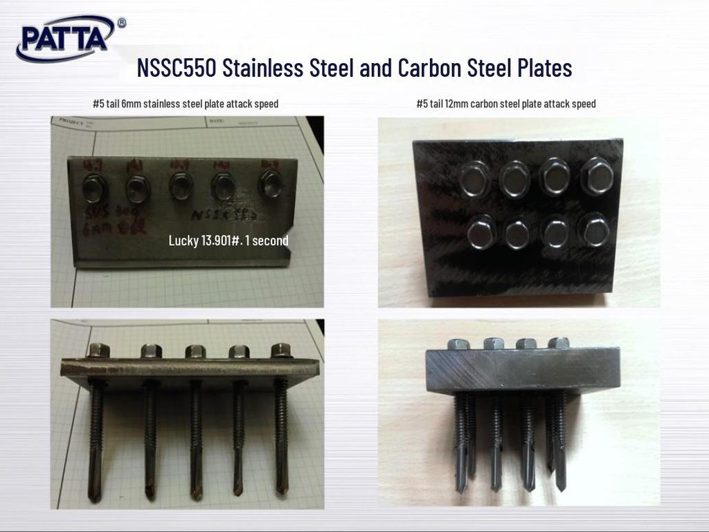 NSSC550 Stainless Steel Corrosion-Resistant Self-Drilling Screw with Round Washer Pan Head