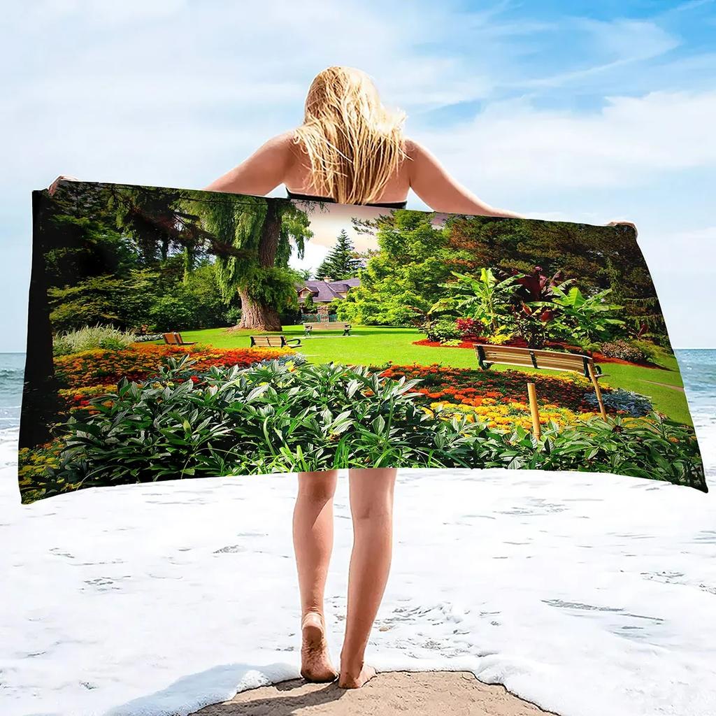 Beach Towel Garden Microfiber Oversized Travel Towel Lightweight Compact Beach Accessories Super Absorbent Quick Dry Towels