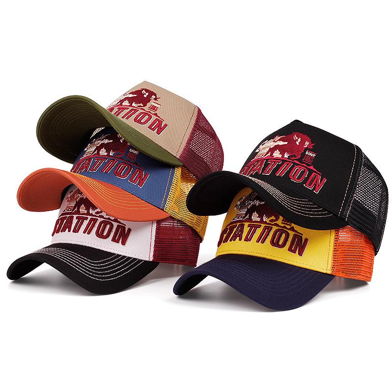 New Station Bull Truck Hat Popular Street Hip Hop Hat Outdoor Daily Sunshade Hat Baseball Hat Mesh Hat Unisex