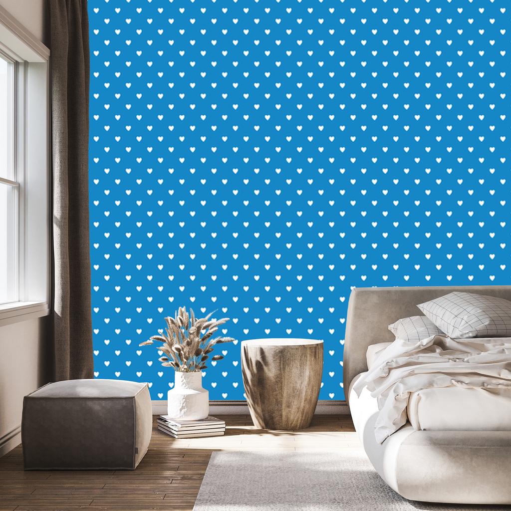 Blue and Azure Hearts Wallpaper 50x1000