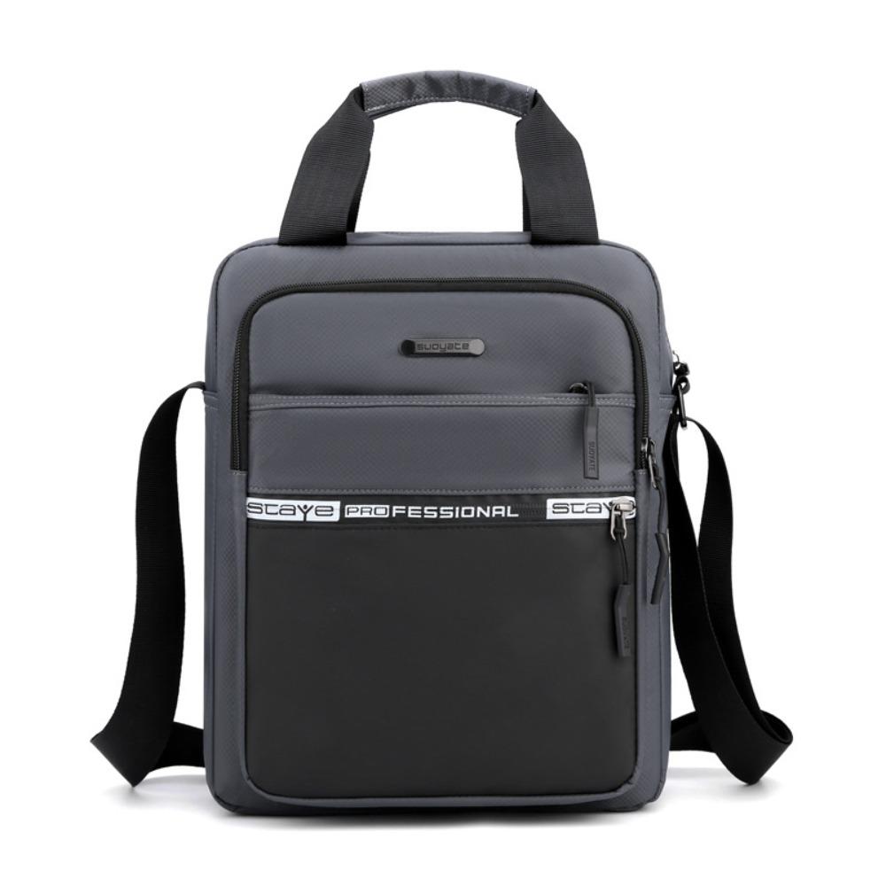 Solid Color Business Shoulder Bag Oxford Oxford Cloth Briefcase Men Crossbody Bag  Streetwear