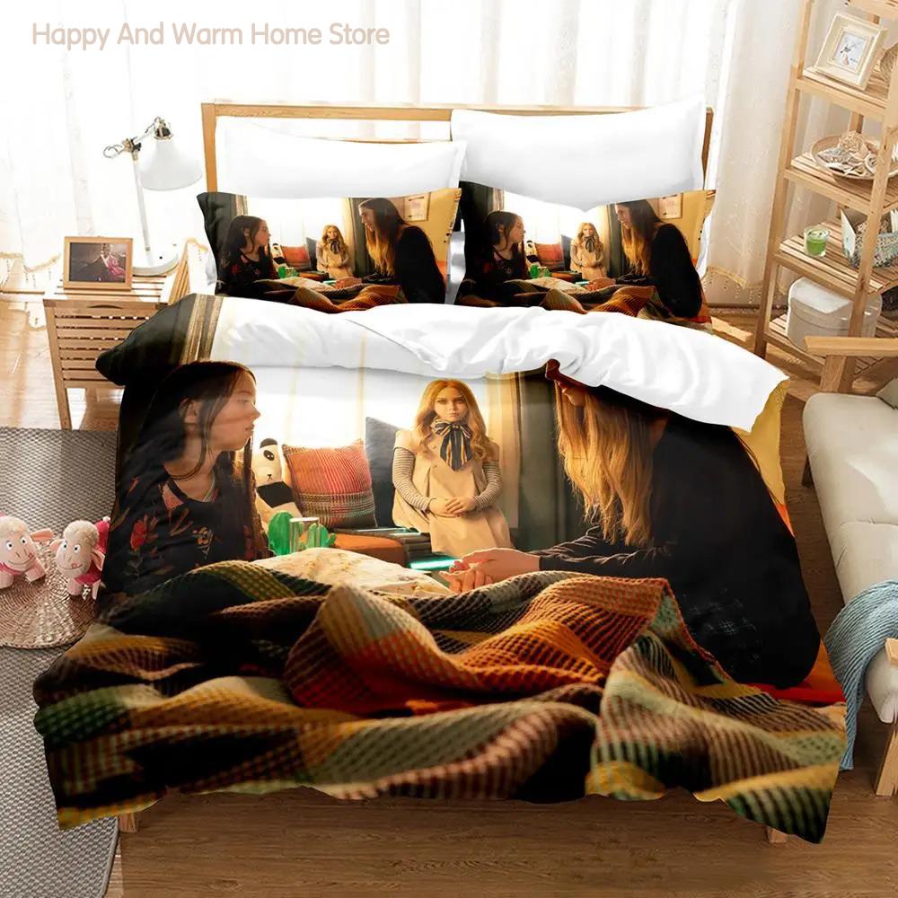 

Comforter M3Gan Movie Bedding Set Single Twin Full Queen King Size Bed Set Aldult Bedroom s 3D Anime Bed Comforter (quilt)-EU Single(135*200cm)3pcs