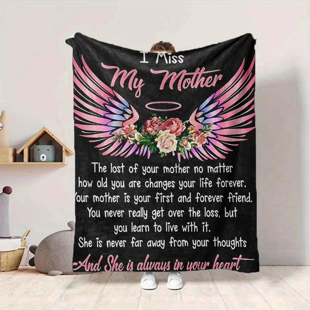 1pc Mother's Love Keepsake Blanket - Perfect Gift for Birthdays, Christmas & Halloween- Soft, Warm & Versatile yy250909194