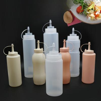 Saucen-Quetschflasche Plastik-Quetschflasche Plastik-Salatflasche Ölflasche Essigflasche Marmeladenflasche Küche