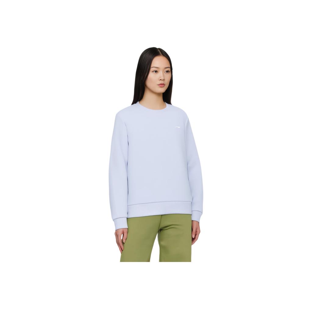 Li Ning Fitness Serie Einfaches Logo Lässig Rundhals Vielseitig Sport Sweatshirt Damen Sweatshirt AWDV962-5