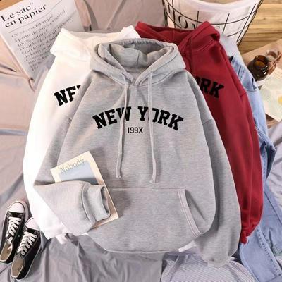 European and American New Men's and Women's Clothing Autumn and Winter Couples Loose Top Fleece Hoodie Sweater