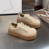 Oufan Thick-soled Ugly Cute Big-headed Little White Shoes for Women's Outer Wear Spring New Niche Versatile Height-increasing Casual Board Shoes