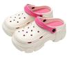 2026 Women's Thick Sole Garden Shoes: Non-Slip High-Heeled Beach Slippers with Arch Support and Closed-Toe Design