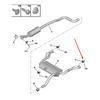 NEW-3X 9675078380 Car Exhaust Pipe Elastic Fixing For  308 II 308 SW II 2013-2025 Muffler Fixing Bracket