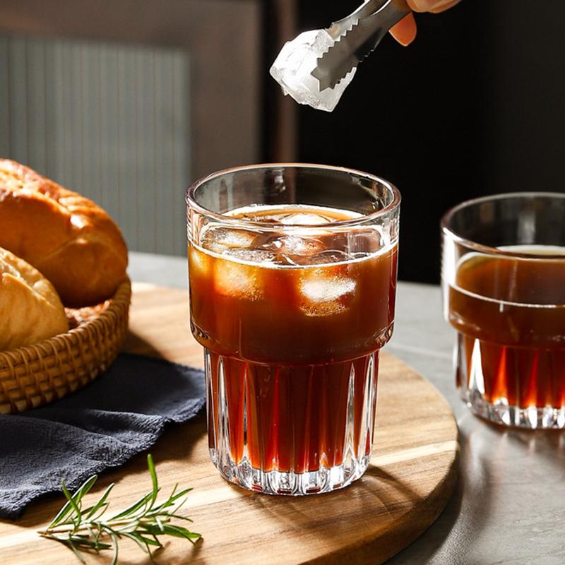 316ml Transparent Iced Americano Latte Kaltgetränkebecher Whiskey Cocktail Bierkrüge Weinzubehör Weinglas für Bar Party