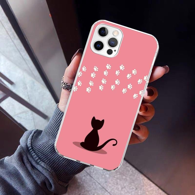 

Cat Footprint Funny Paw Cute Phone Case For iPhone 17 Air 11 13 Mini 14 15 Plus 16 12 Pro Max 16E SE 7 8 Pattern Soft TPU Back C iPhone 17 Air