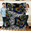 Rainbow Butterfly Flannel Blanket Soft Cozy Throws Napping Travel Use