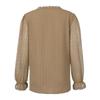 Womens Fashion Lace Blouse V-neck Chiffon Lace Long Sleeve T-Shirt Tops